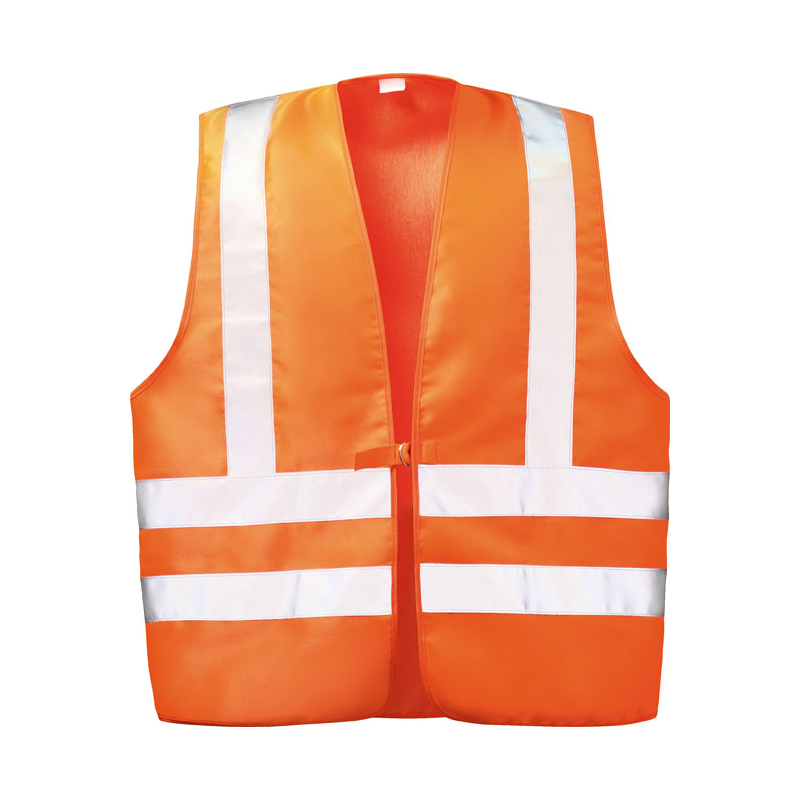 Warnweste orange, Baumwolle, mit Schulterreflexstreifen