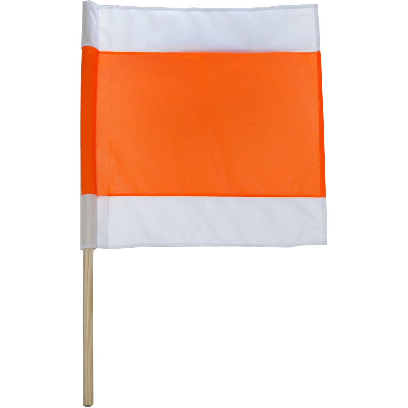 Warnflagge weiß / orange / weiß